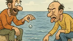 Vic: Sjede dva luđaka na obali…