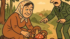 Vic: Fata bere gljive u šumi...